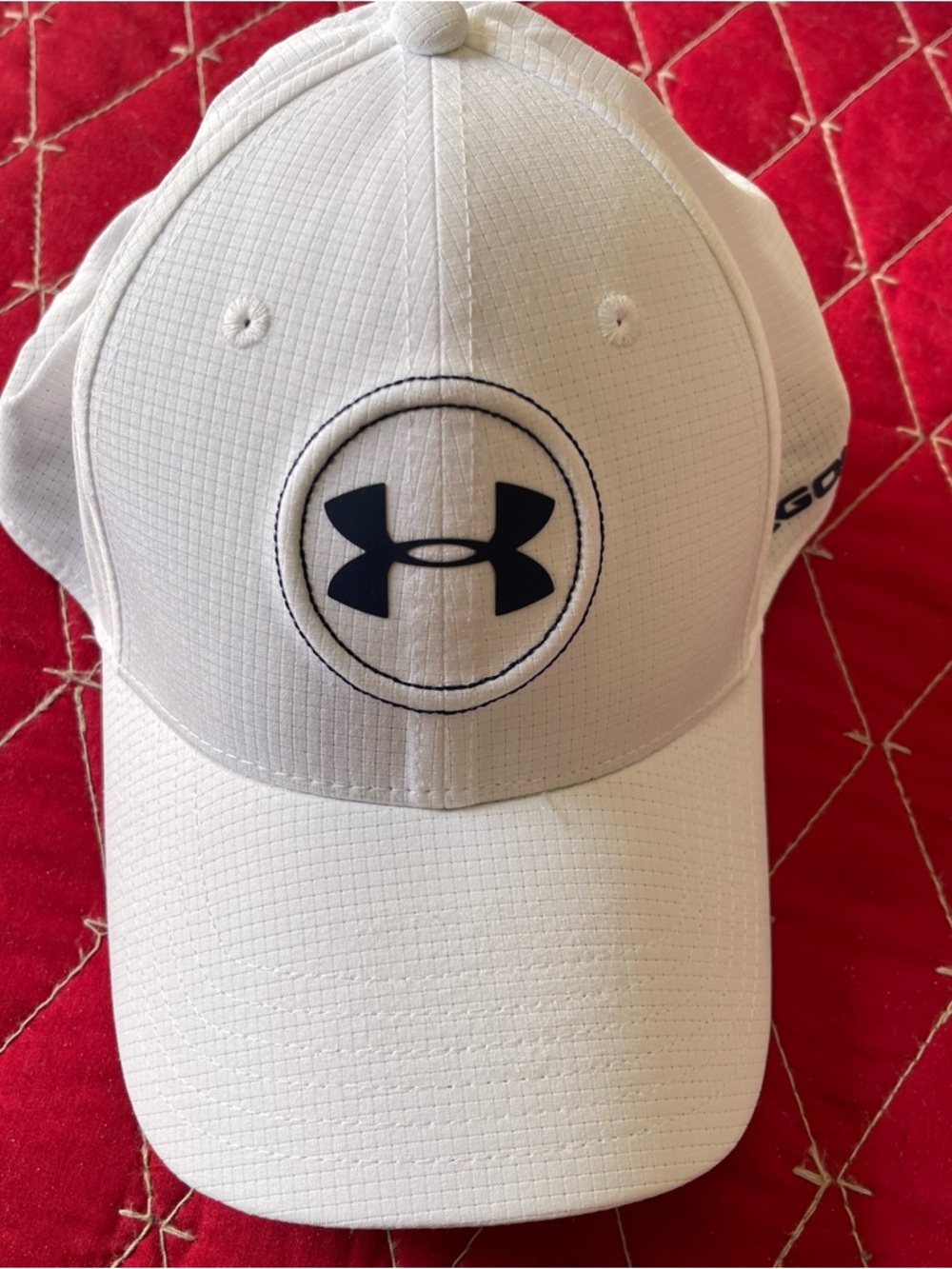 Under Armour White Cap with Gray Logo Patch